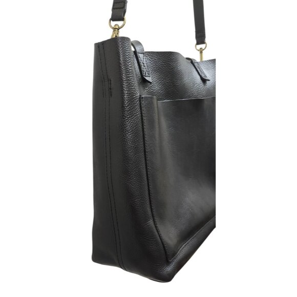 Madewell Medium Transport Tote in Black Pebbled Leather - Picture 8 of 16